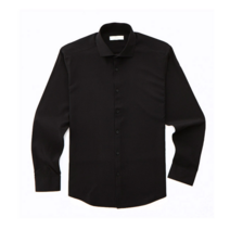 블랙 세미와이드카라 Essential Shirts_SDSRZ17TSB