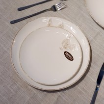 스톤웨어 플레이팅 원형 예쁜 원형 그릇 도자기 접시, 1개