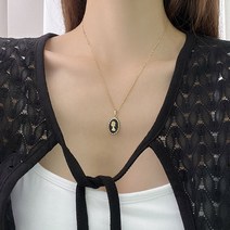 르부포유 써지컬스틸 까메오 엘리자베스 엔틱 빈티지 목걸이 3color