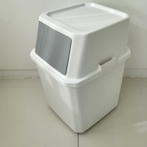 8종 분리수거배출 쓰레기통, 화이트, 40리터, 1개