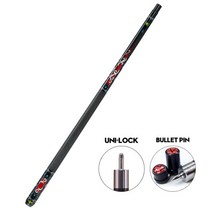 CRICAL 큐 싱글 버트 유니록/총알 3/8*8 전체 큐가 아닌 방사형 핀 조인트, 02 Uniloc 2