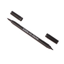 식용펜 식용색소 천연 세트 카라멜 초콜릿 1Pc Edible Pigment Pen Double Sided Food Coloring Marker Chi, 05 Black