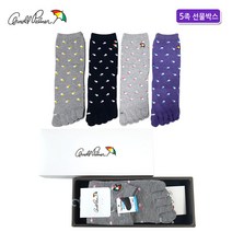 아놀드파마 여성용 면 발가락양말 5족 중목 선물세트 박스 무좀 발냄새 기능성 통풍 삭스 AP6905