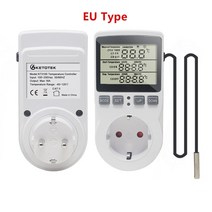kt3100 kt3200 온도 조절기 소켓 콘센트 타이머 스위치 센서 가열 냉각 16a 220v for heat mat, 유럽 ​​연합