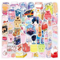 밀크티스티커 다꾸스티커 도무송 띠부띠부 스티커 50장, C 밀크티 50장