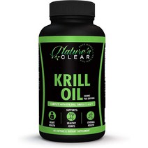 미국직구 네이처스 클리어 크릴 오일 500mg 컴플리트 오메가 3 6 9 DHA EPA 지방산 및서플먼트 삼키기 이지 60 소프트 젤, 수량, 상세참조