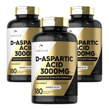 미국 Carlyle D-아스파라긴산 3000mg 180캡슐 x3개