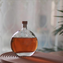 위스키 보틀 원형 유리 밀폐 양조주병 빈술병, 때로는 250ml(목마개)