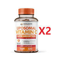 [2개] 홀섬웰니스 리포조말 비타민C 1500mg 200캡슐, 2개, 200 캡슐