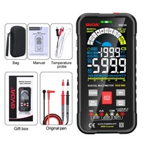 디지털 멀티미터 스마트 자동 테스터 1000V 10A Ohm Hz 커패시턴스 REL RMS AC DC DMM 멀티 테스터, 협동사, GD128 블랙, 1개