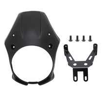 오토바이 프론트 헤드라이트 페어링 커버 헤드라이트 보호대 카울 마스크 키트 무광 블랙 혼다 Rebel CMX 300 500 2017-2023, Matte Black
