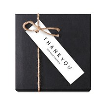 [인디케이] 심플직사각 블랙 땡큐 [텍] 10개