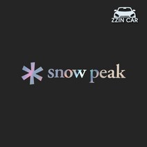 찐카 Snow Peak 로고 캠핑 데칼스티커 ZCCP-18 /캠핑스티커 /스노우피크스티커, 블랙, 소형