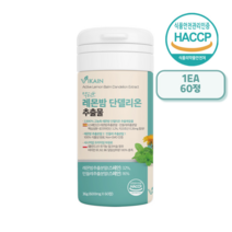 레몬밤 단델리온 민들레 추출물 복합물 식약청 인증 LD100 고함량 치코르산 로즈마린산 레몬밤 민들레 분말 2:1 황금비율 밀크씨슬 실리마린 간건강 효능 추천, 60정x1통, 1개, 1통*정타입