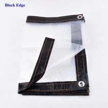 01mm 플라스틱 투명 방수 천 흰색 가장자리 PE 필름 방수포 온실 다육 식물 따뜻한 유지, Custom Contact Us, Black Edge