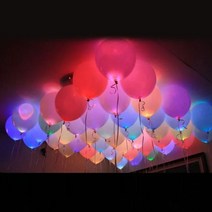이벤트 LED풍선 홈파티 아이들 생일파티 클럽 천장 야광 마술 장식 풍등 송년회, 화이트, 랜덤