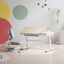 위드그로우 스마트 2.0 높이각도조절 책상+지니의자 Y402S SET, 책상그레이+의자그린+의자커버레드