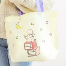 민화 부직포 가방 6종 / 어린이 초등 색칠하기, 토끼와 책가도