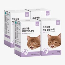 코코다움 고양이 기관지 영양 하루 편안 스틱, 4박스