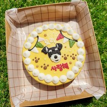 고기가득 강아지 케이크(미니사이즈) _ 댕댕농부 강아지 수제 생일 케이크 맞춤 주문 제작., 디자인1., 테두리1.없음, 막대초