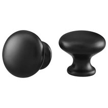 이케아 IKEA 손잡이2P 블랙 지름27x24mm 알루미늄, 2개