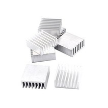 Uxcella 16012800ux0575 알루미늄 히트싱크 방열기 핀 25x25x10mm 10pcs 실버톤 10개팩