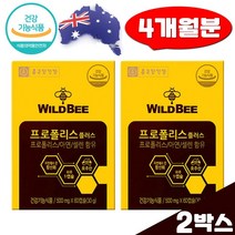 항산화 종근당 프로폴리스 호주산 면역 프로폴리스 아연 60캡슐x2 와일드비 플라보노이드