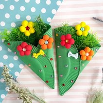 초등 플라워 클레이아트 부케 꽃다발만들기-5인 아동, 1인세트