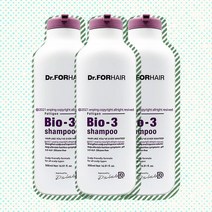 Dr.for hair bio 3 shampoo 500ml 두피 클린 탈락 모발 안티 에이징 두피강화 피부 안전성 평가 완료 머리단백질 홈쇼핑 샴푸 샴퓨 삼푸 1통 1개 500 m, 500ml X 4통