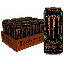 Monster Energy Java Kona Blend Coffee 자바 몬스터 코나 블랜드 커피 에너지 드링크 15oz(444ml) 12개입, 1세트