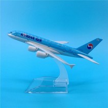 16CM 에어버스 A320 A330 A350 A380 보잉 B737 B747 B777 B787 비행기 모델 다이캐스트 항공기 완구 여객기 어린이 선물, Korean A380