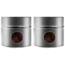 Sifei 미니 유리 커피보관용기 40g, 2개, 실버