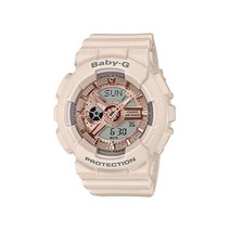 [BABY-G] 베이비지 빅페이스 BA-110CP-4ADR 로즈골드 핑크베이지 지샥 여성시계