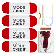 [니뜨] 모드케이크 목도리털실 4p DIY 세트, 09_레드