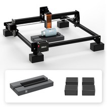 WAINLUX-JL3 레이저 각인 프린터 370x410mm 32 비트 DIY 레이저 절단 조각기 CNC 기계 목재 가죽 금속 아크릴 유리 제품에 사용 가능, [02] UK, [03] With Pad Rotary 40W