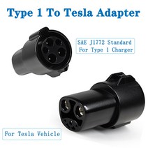 전기차 충전기 컨트롤러 EVSE 어댑터 Sae J1772 1-테슬라 커넥터 모델 S/X/3/Y EV 소켓, one option, one option
