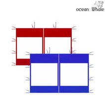 오션웨일 접이식 야외 천막 2m D단품 (투명바람막이 지퍼형 1면만) 주차 행사용 포장마차 캐노피 천막, (D단품-지퍼형)레드