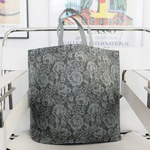 농농 다용도 고급 부직포 쇼핑백 가방 10개묶음, 대자-체크