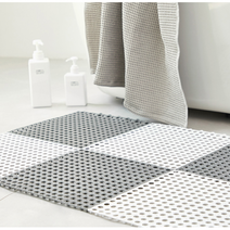 조립식 논슬립 욕실 건식 화장실 매트 퍼즐매트 미끄럼방지 베란다 세탁실 매트 발판 바닥매트, 그레이