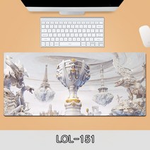 게이밍 장패드 롤 LOL 디자인 마우스 패드 79종 시리즈 리그 오브 레전드 장패드 3-4mm 두께, LOL-151, 800*300*3mm