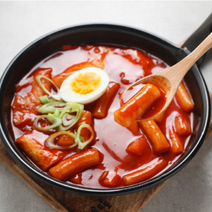 심총각 국물 떡볶이 4팩 밀키트 밀떡 떡볶이, 밀떡 1kg 2팩