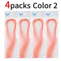 집어등만들기 낚시용품 Bimoo트위스트 flashabouu 홀로그램 반짝이 플라이 낚시 묶는 크리스탈 플래시 지그 후크 루어 제작 재료 4 팩 137738, 4 bags color n2