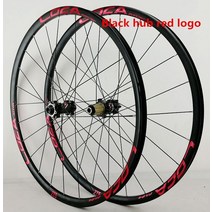 산악 로드 자전거 휠 휠셋 바퀴 타이어 PASAK MTB 스루 축 액슬 디스크 브레이크 24H 6 클로 스트레이트 풀 12 단 700C 림 2627 인치 29, 17.29 black hub red