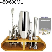 칵테일 쉐이커 세트 와인 키트 지거 홈텐딩 입문자 300 400 450 500 600 750 226, 450600ml 셰이커 랙