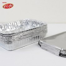 국산 일회용 은박지 용기 도시락 은박 소풍 김밥 사각 포장 10개
