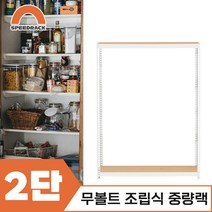마트진열대 매장진열대 중량랙 2단 1500 x 500 x 1500, 9mm 양면코팅