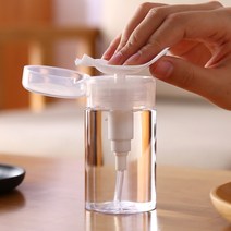 아세톤 투명 리무버 공병 디스펜서 용기 100ml 소분 공병 젤리무버 네일리무버 펌프형 용기, 단품