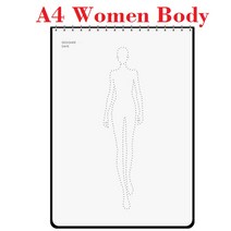패션스케치도안 a4 패션 스케치북 빠른 amp를 위한 큰 그림 템플릿 가는 선으로 쉽게 스케치하는 패션 디자인 스타일 50매, a4 여성 세로