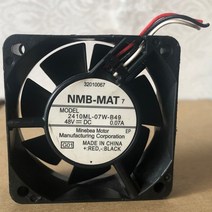 호환NMB 2410ML-07W-B49 6025 48v 0.07A 저소음 이중 볼 베어링 전원 팬 송풍기 공기, 한개옵션0