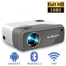 4k 8000 루멘 비디오 프로젝터 홈 시어터 1080p hd 휴대용 캠핑 빔 프로젝터, 화이트 스마트 버전, 우리 플러그